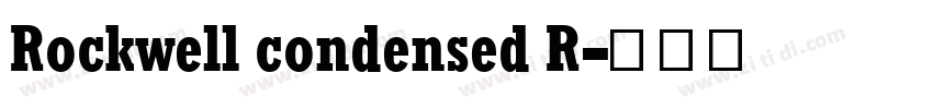 Rockwell condensed R字体转换